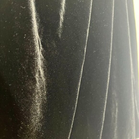 Vintage Faux Velour Black Knee Length Skirt - Picture 4 of 9